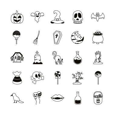 Yirmi beş cadılar bayramı simgesi demeti