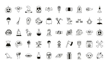 50 cadılar bayramı simgesi demeti