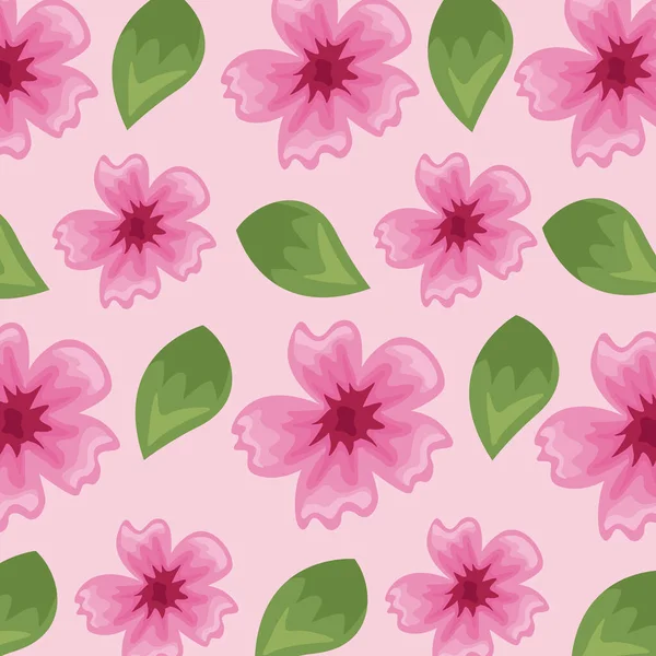 Couleur des fleurs motif rose style détaillé — Image vectorielle