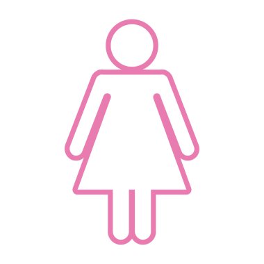 Pembe kadın figürü biçimi simgesi