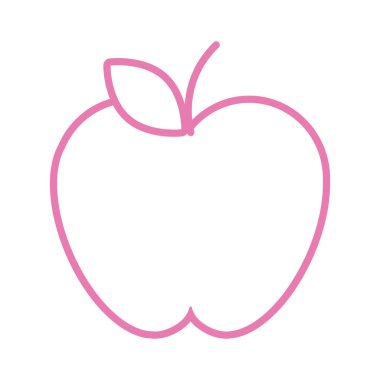 elma taze meyve çizgisi tarzı simge