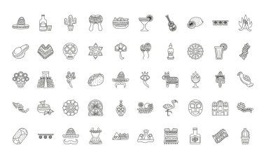 50 Meksika kökenli demet simge