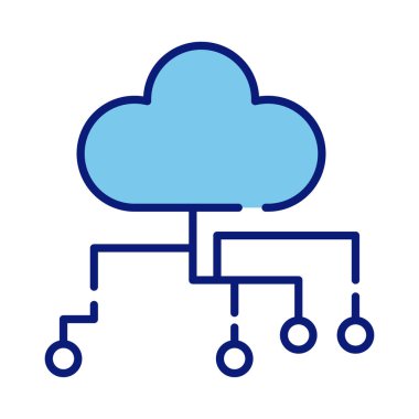 bulut hesaplama satırı ve doldurma biçimi simgesi
