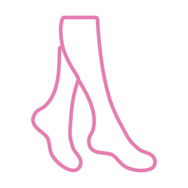 kadın bacakları pembe çizgi biçimi simgesi