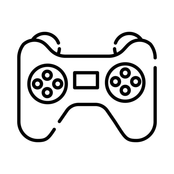 Controle ícone de estilo de linha de jogo de vídeo —  Vetores de Stock