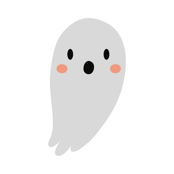 Halloween spöke platt stil ikon — Stock vektor