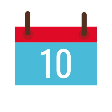 Ergen düz biçim simgesi ile takvim anımsatıcı