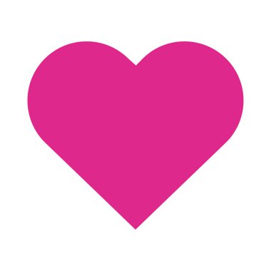 pembe kalp siluet stili simge