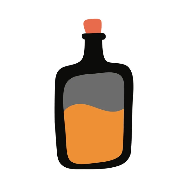 Hechizo de bruja en frasco icono de estilo plano — Vector de stock