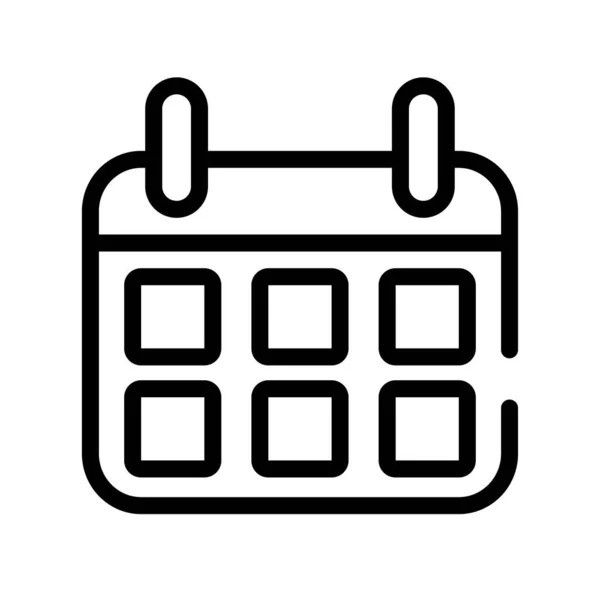 Calendario recordatorio línea estilo icono — Vector de stock
