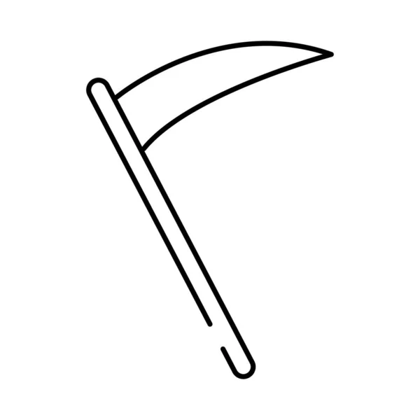 Srpkovitá ikona stylu čáry smrti — Stockový vektor