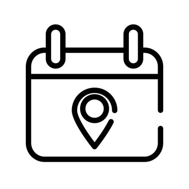 İğne konum çizgisi biçimi simgesi ile takvim anımsatıcı