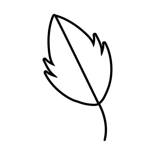 Φθινοπωρινό φύλλο φυτό γραμμή στυλ εικονίδιο — Διανυσματικό Αρχείο