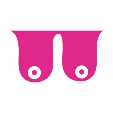 pembe kadın göğüs silueti stili simge