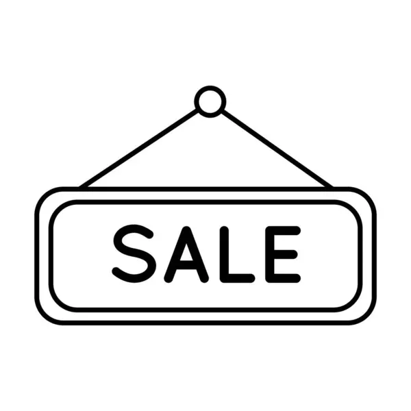 Etiqueta de venda pendurado ícone de estilo de linha — Vetor de Stock
