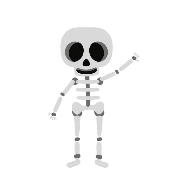 Crâne halloween icône de style plat — Image vectorielle