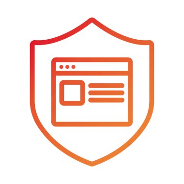 Kalkan gradyan biçiminde web sayfası şablonu