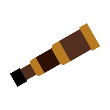 Deniz teleskobu düz stil simgesi