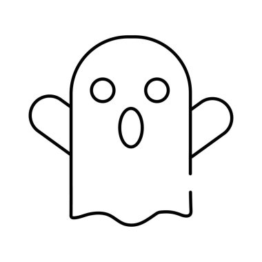 Cadılar Bayramı hayalet çizgisi biçimi simgesi