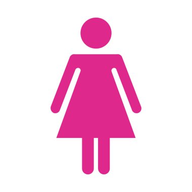 pembe kadın figürü siluet tarzı simge