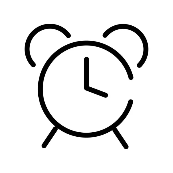 Reloj despertador línea estilo icono — Vector de stock