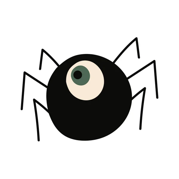 Halloween spider style flat icon — Stock Vector