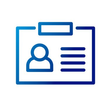 ID rozet gradyan biçim simgesi