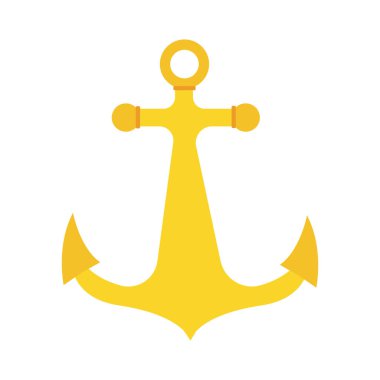 Deniz çapası düz stil simgesi