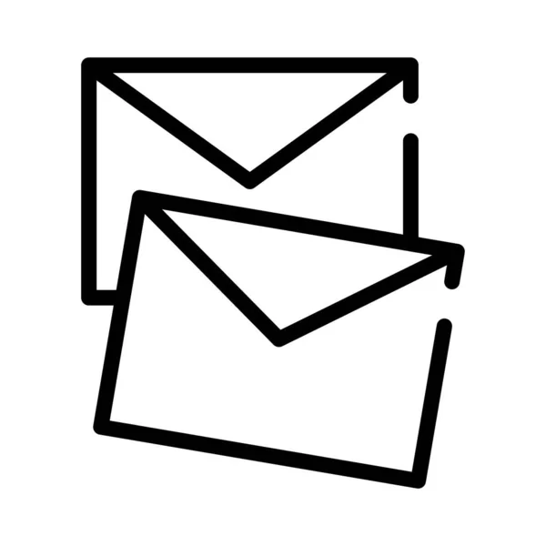 Sobres línea de correo icono de estilo — Vector de stock