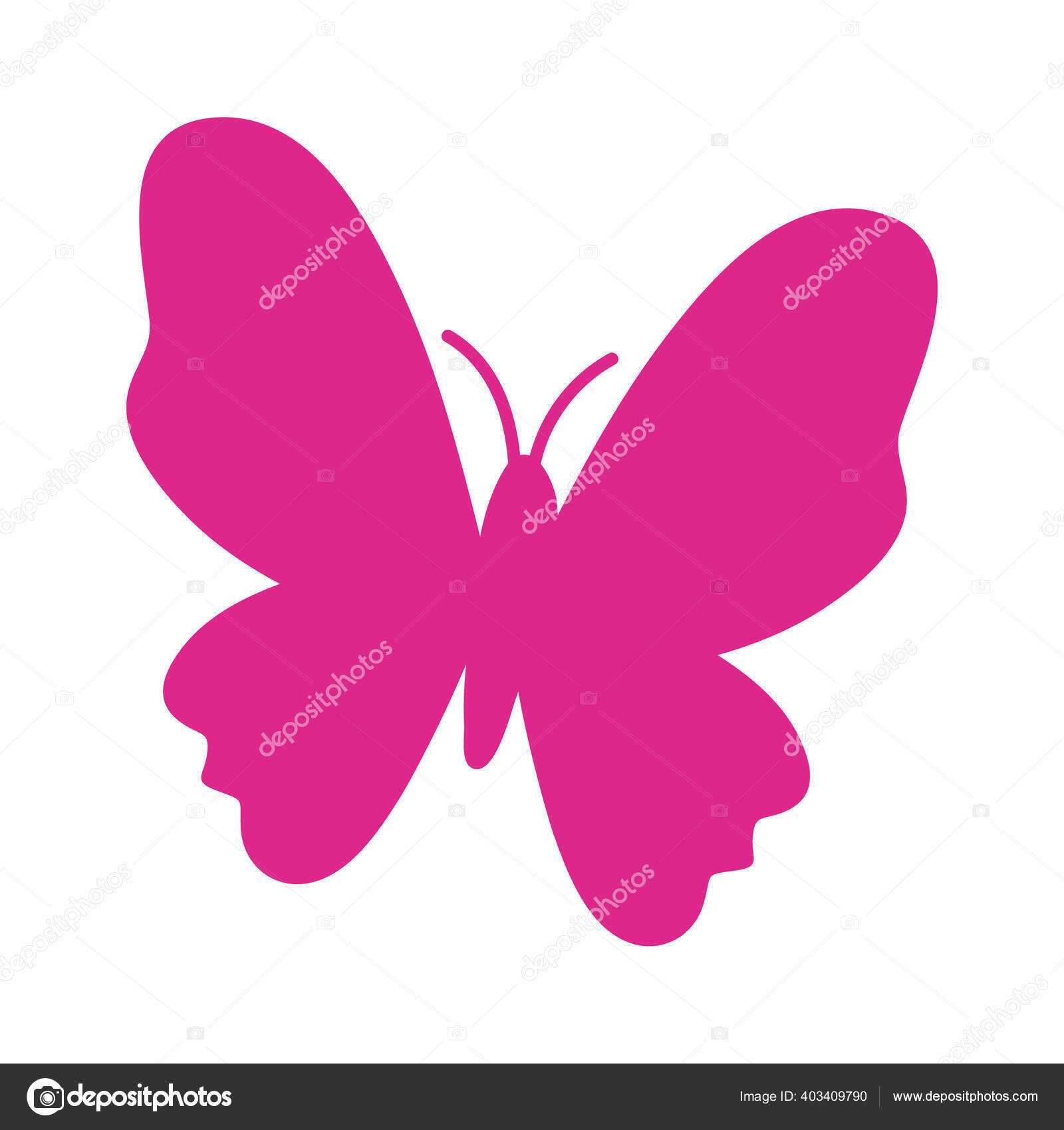 Image vectorielle Icône de style silhouette papillon rose par ©yupiramos -  403409790, image size:1600x1700