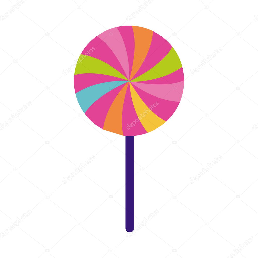 sweet candy lollipop flat style icon