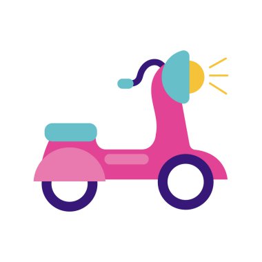 motosiklet scooter düz stil simgesi