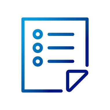 metin satırları gradyan biçim simgesine sahip kağıt belge dosyası