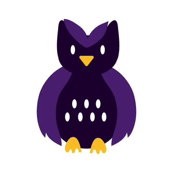 Halloween owl flat style icon — Stock Vector
