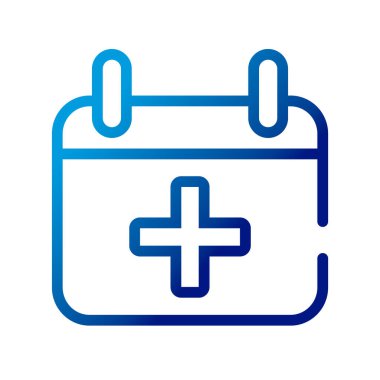 İşaret artışı gradyan biçimi simgesi olan takvim anımsatıcı