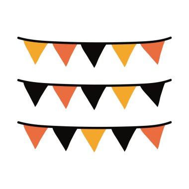 Çelenk partisi düz stil simgesi asıyor