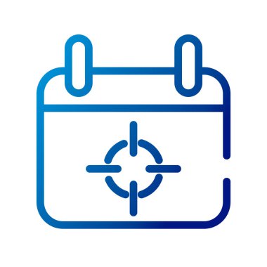 Hedef gradyan biçim simgesiyle takvim anımsatıcı