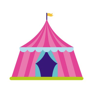 Sirk çadırı düz stil ikonu
