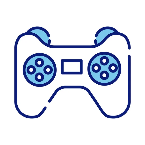 Controle de linha de jogo de vídeo e ícone de estilo de preenchimento — Vetor de Stock