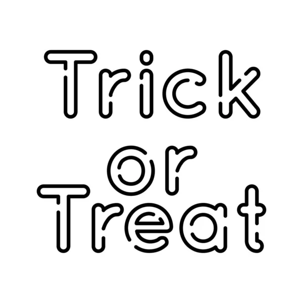 Halloween trik a zacházet se slovy styl ikony — Stockový vektor