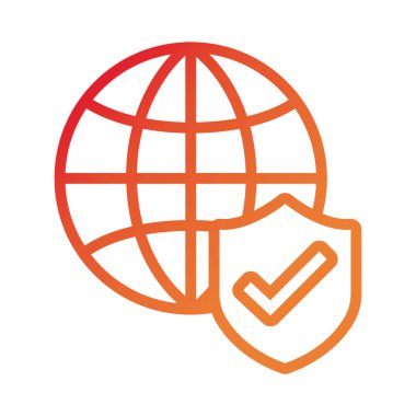 Kalkan güvenli olan küre ve sembol gradyan biçim simgesini kontrol et