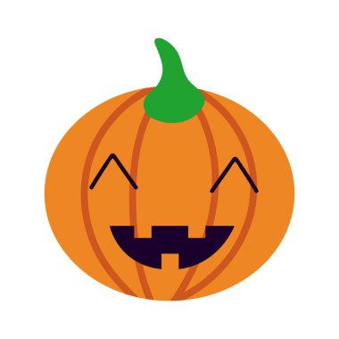 Cadılar bayramı balkabağı suratlı düz stil