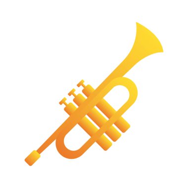 trompet enstrümanı müzik hattı ve biçim simgesi