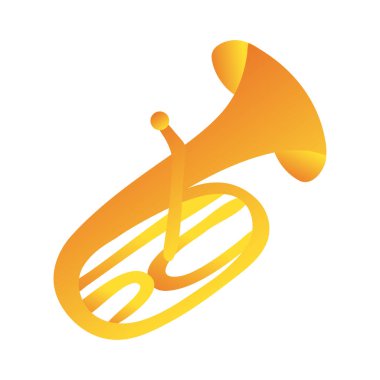 tuba enstrüman müzik hattı ve biçim simgesi
