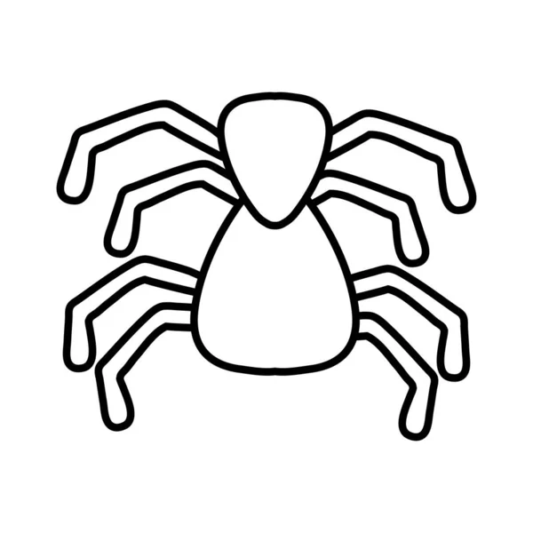 Halloween spider line style icon — Stockový vektor