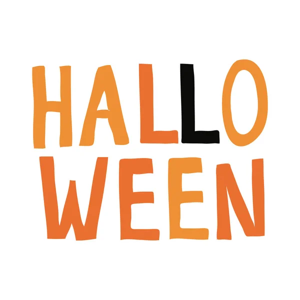 Halloween λέξη επίπεδη στυλ εικονίδιο — Διανυσματικό Αρχείο