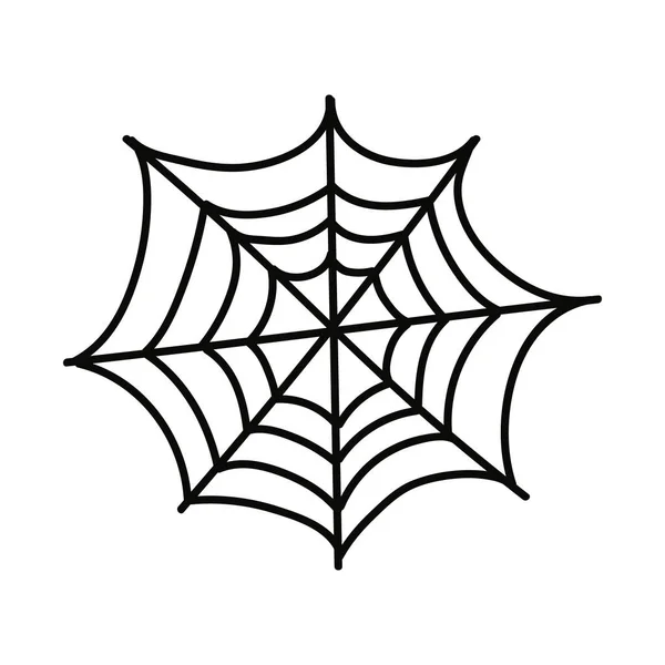 Halloween araña neto icono de estilo plano — Archivo Imágenes Vectoriales