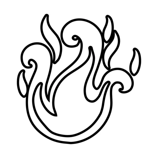 Значок стилю вогню лінії вогню — стоковий вектор