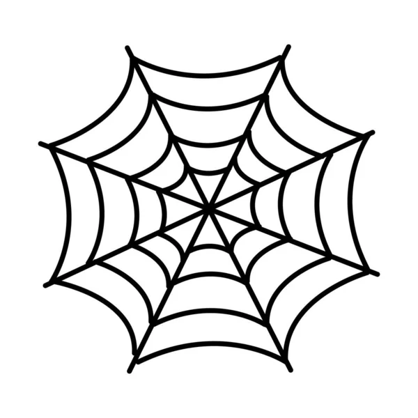 Halloween spider net line style icon — Stockový vektor