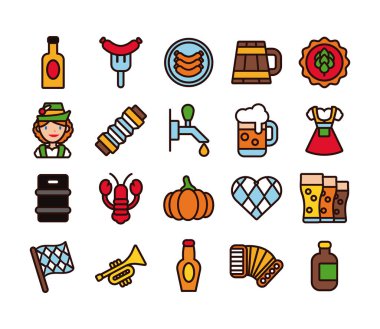 20 oktoberfest set simgesi demeti